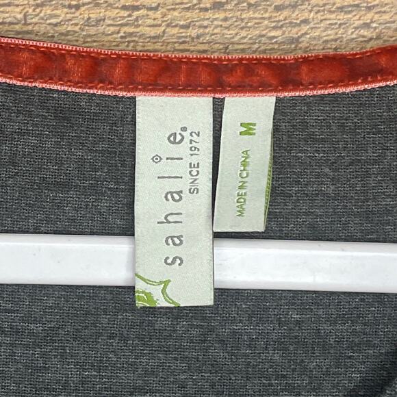 Sahalie Ponte Long Sleeve Dress Pocket Colorblock Gray Black Size Medium - Picture 3 of 10